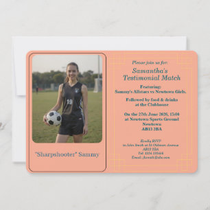 Invitation de match de témoignage de football avec