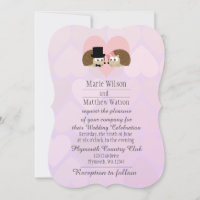 De mignons hérissons en Mariage d'amour