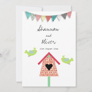 Invitation De Mignons Oiseaux Whimsiques Et Des Mariages D'Oi