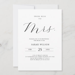 Invitation de Miss Minimalist Bridal Shower