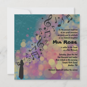 Invitation de Mitzvah de barre de batte de joueur