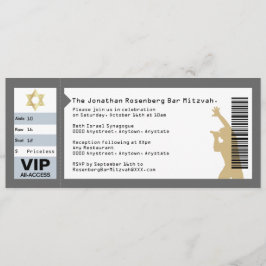 Invitation de Mitzvah de barre de billet de