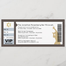 Invitation de Mitzvah de barre de billet de