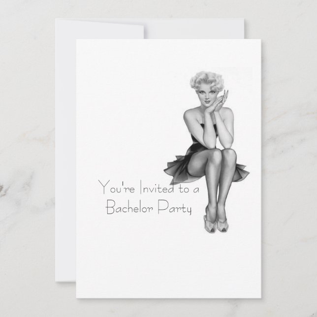 Invitation de modèle de fête d'enterrement de vie  (Devant)