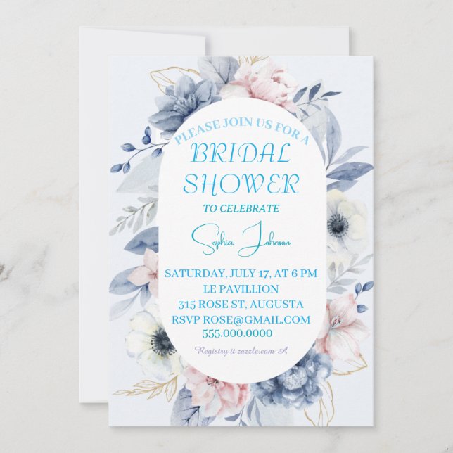 Invitation de Modèle de la douche nuptiale d'été (Devant)