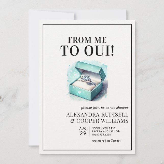 INVITATION DE MOI À OUI | FÊTE DES MARIÉES (Devant)