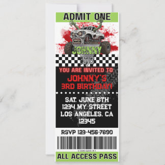 Invitation de Monster Truck Zombie