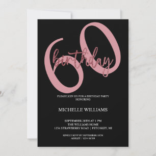 Invitation de naissance avec calligraphie rose pai