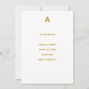 Invitation de naissance personnalisée avec initial