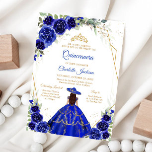 Invitation de naissance pour Quinceanera florale b