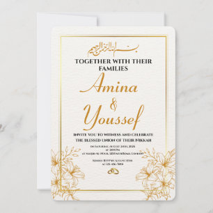 Invitation de Nikkah islamique modifiable