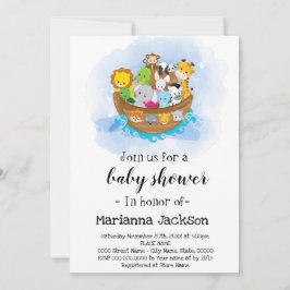Invitation de Noah's Ark Baby shower