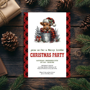 Invitation de Noël à la ferme cosy avec vache high