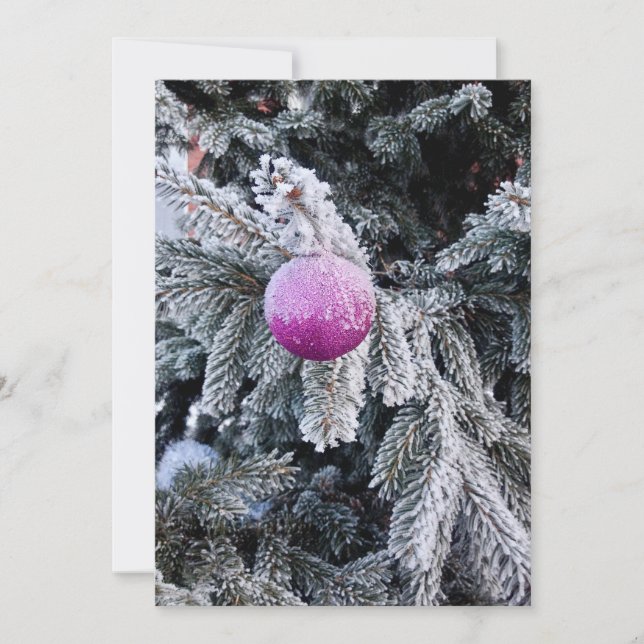 Invitation de Noël avec arbre et jouet de Noël (Devant)