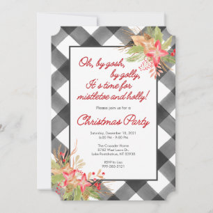 Invitation de Noël avec Buffalo Plaid