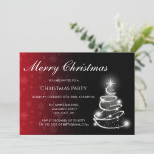 Invitation de Noël avec dégradé de couleur