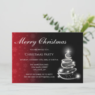 Invitation de Noël avec dégradé de couleur
