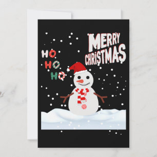Invitation de Noël Bonhomme de Neige