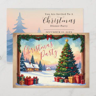 Invitation de Noël de Noël classique