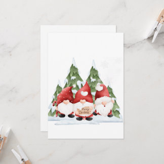 Invitation de Noël de trois Gnome