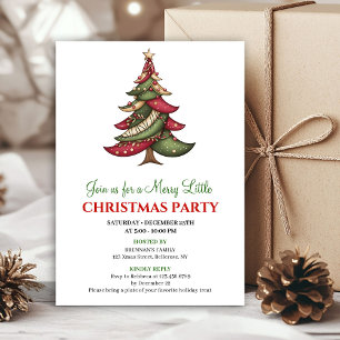 Invitation de Noël fantaisiste arbre de Noël minim