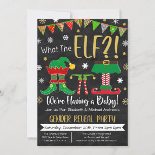 Invitation de Noël Genre Reveal
