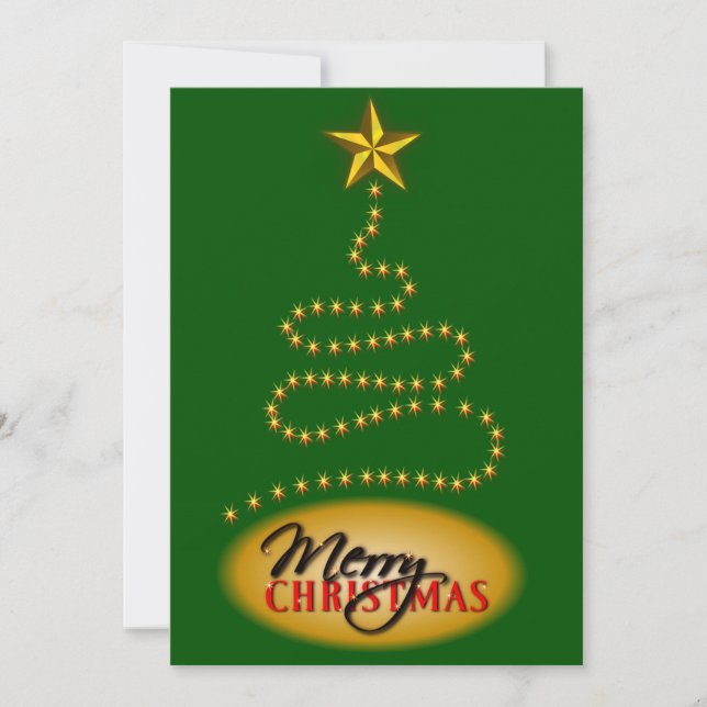 Invitation de Noël Green et Gold Party Invitation (Devant)