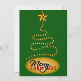 Invitation de Noël Green et Gold Party Invitation