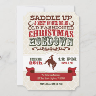 Invitation de Noël Hoedown