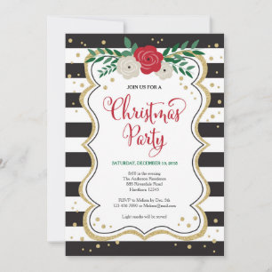 Invitation de Noël, Invitation de fête de Noël