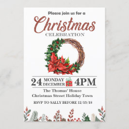Invitation de Noël - Invitation de fête de Noël