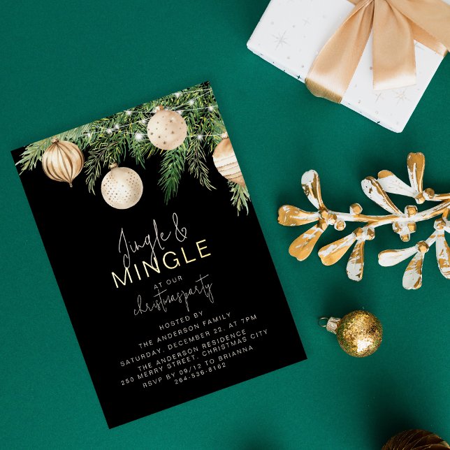 Invitation de Noël Jingle & Mingle (Créateur téléchargé)