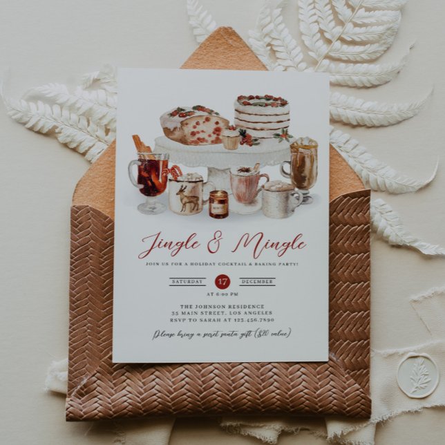 Invitation de Noël Jingle & Mingle (Créateur téléchargé)