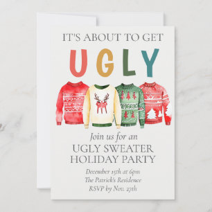Invitation de Noël moche Sweater