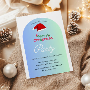 Invitation de Noël moderne Gradient