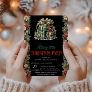 Invitation de Noël noir de luxe