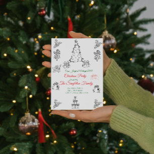 Invitation de noël non photo sibl