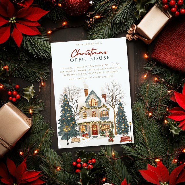 Invitation de Noël Open House (Créateur téléchargé)