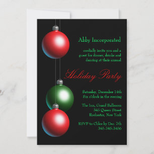 Invitation de Noël Ornament Noir (corp)