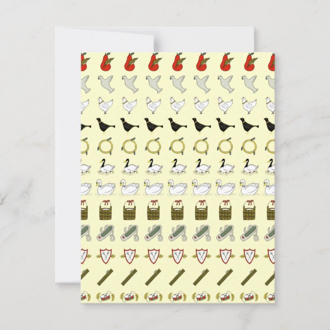 Invitation de Noël pendant douze jours (Devant)