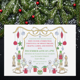 Invitation de Noël pour enfants Ballerina Soldat