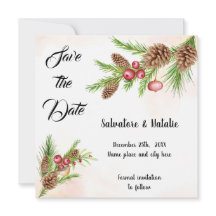 Invitation de Noël pour Sauvegarder la Date