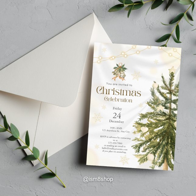 Invitation de Noël rustique et élégant (Créateur téléchargé)