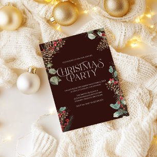 Invitation de Noël rustique   Vacances en Bourgogn