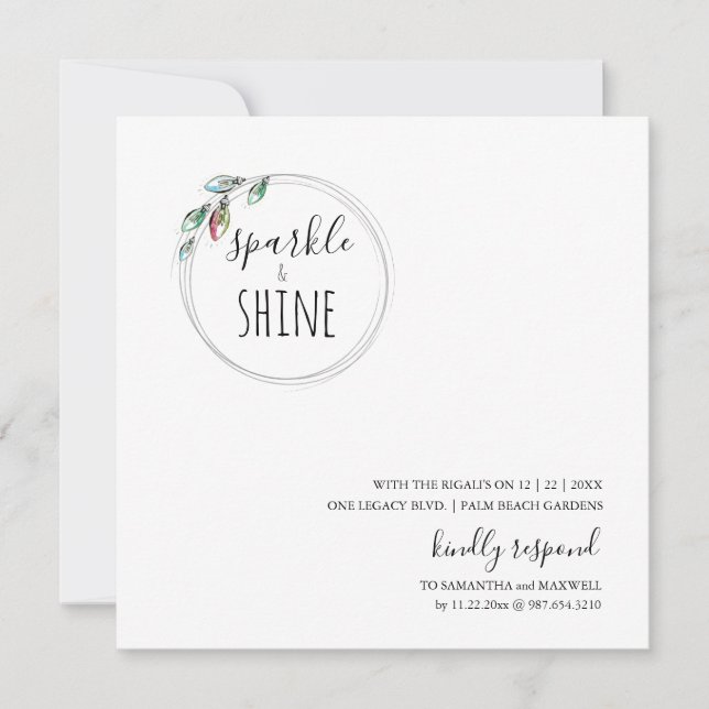 Invitation de Noël scandinave moderne unique (Devant)