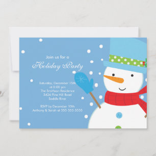 Invitation de Noël SNOWMAN CUL