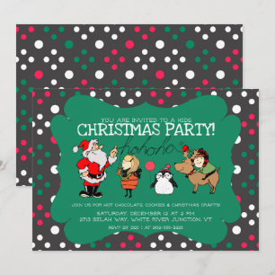 Invitation de Noël Whimsical Kids