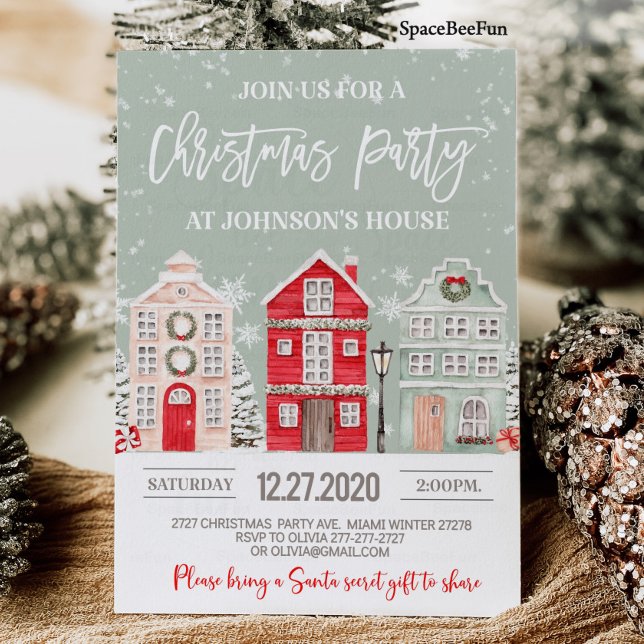 Invitation de Noël Winter Adult Company (Christmas party invitation Winter Christmas party
Christmas party invitation Winter Adult Company Of)