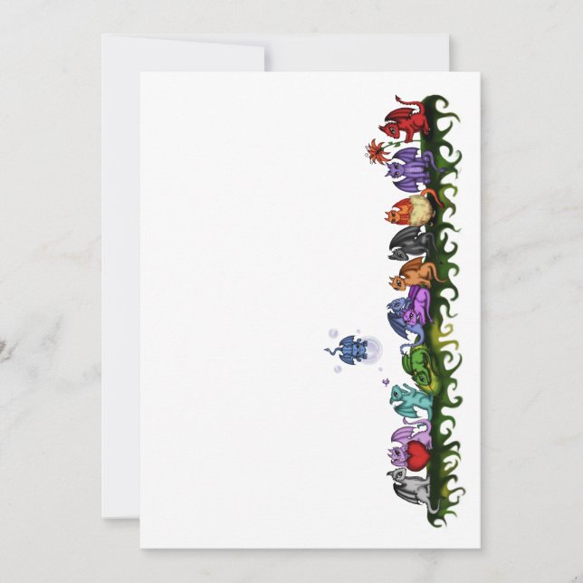 invitation de nombreux dragons mignons (Devant)