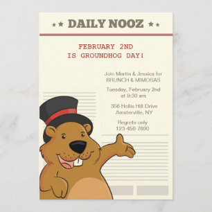 Invitation de Nooz de jour de Groundhog